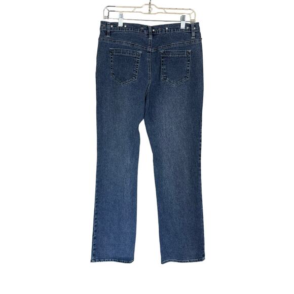 DG2 Diane Gilman Embellished Straight Leg Jeans High Rise Festival Western 8 - Picture 3 of 9